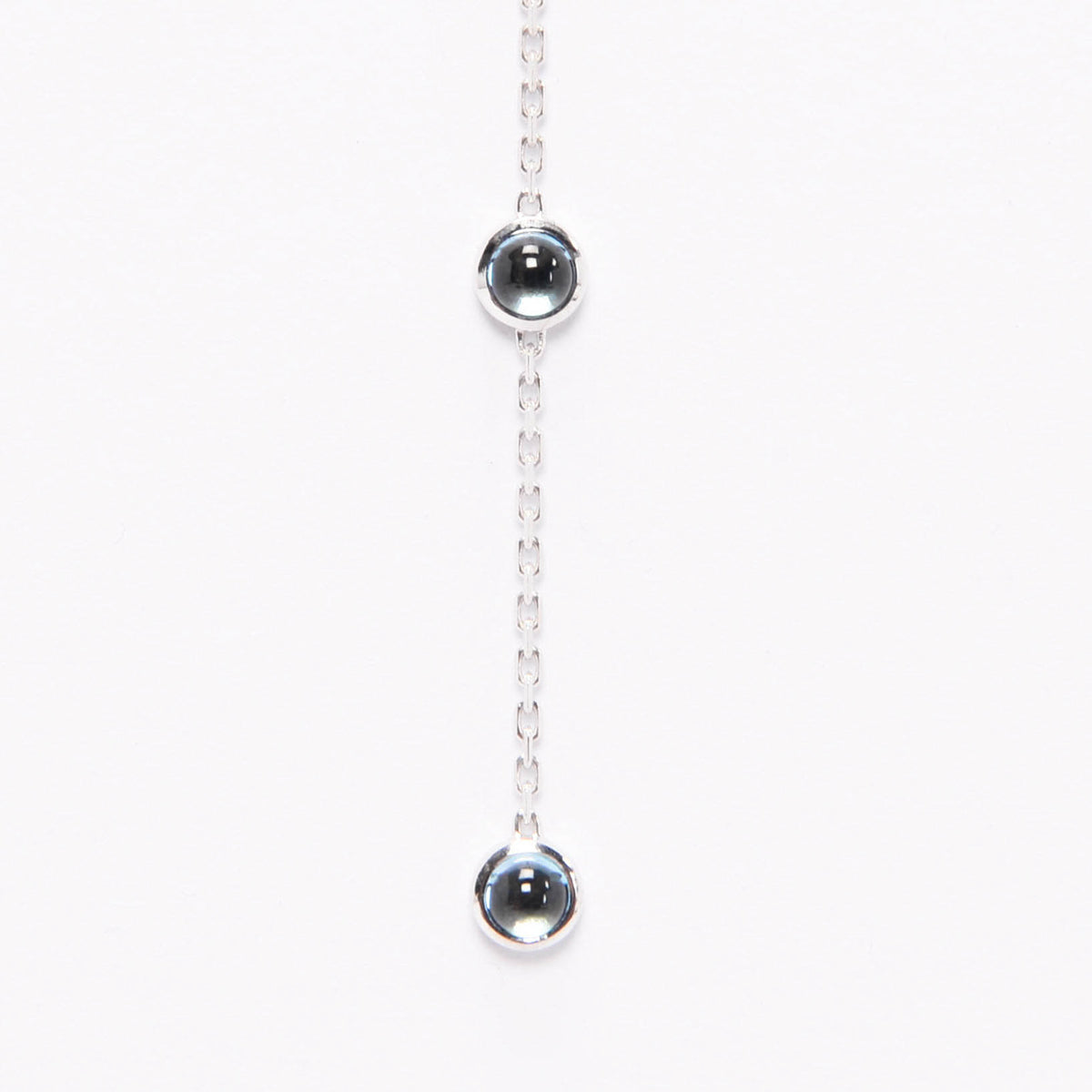 Gucci White Gold & Blue Topaz Lavalier Necklace