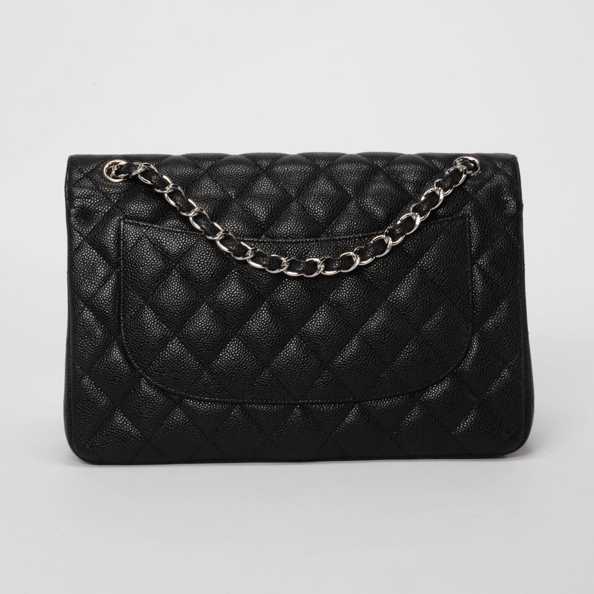 Chanel Black Quilted Caviar Large Classic Flap Bag