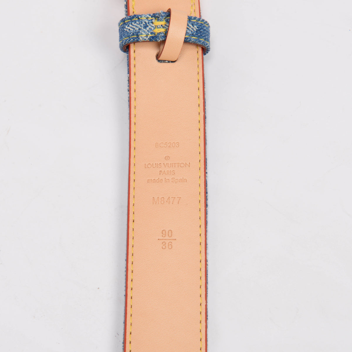 Louis Vuitton Monogram Denim Flowergram Ardillon Belt