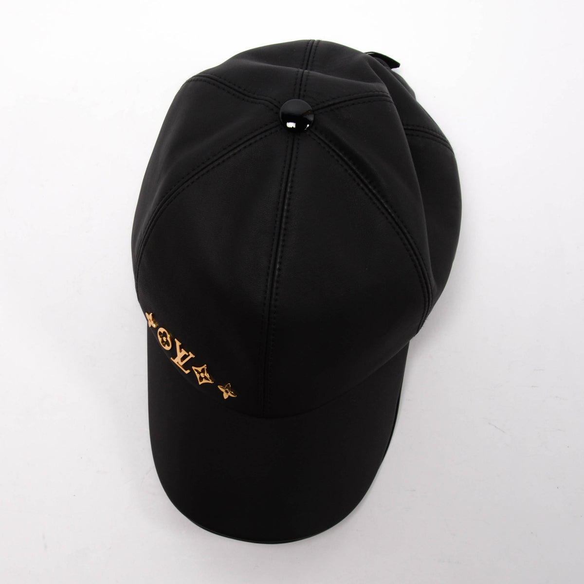Louis Vuitton Black Leather Cruiser Cap
