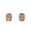 Chanel Light Gold Crystal CC Stud Earrings - Blue Spinach