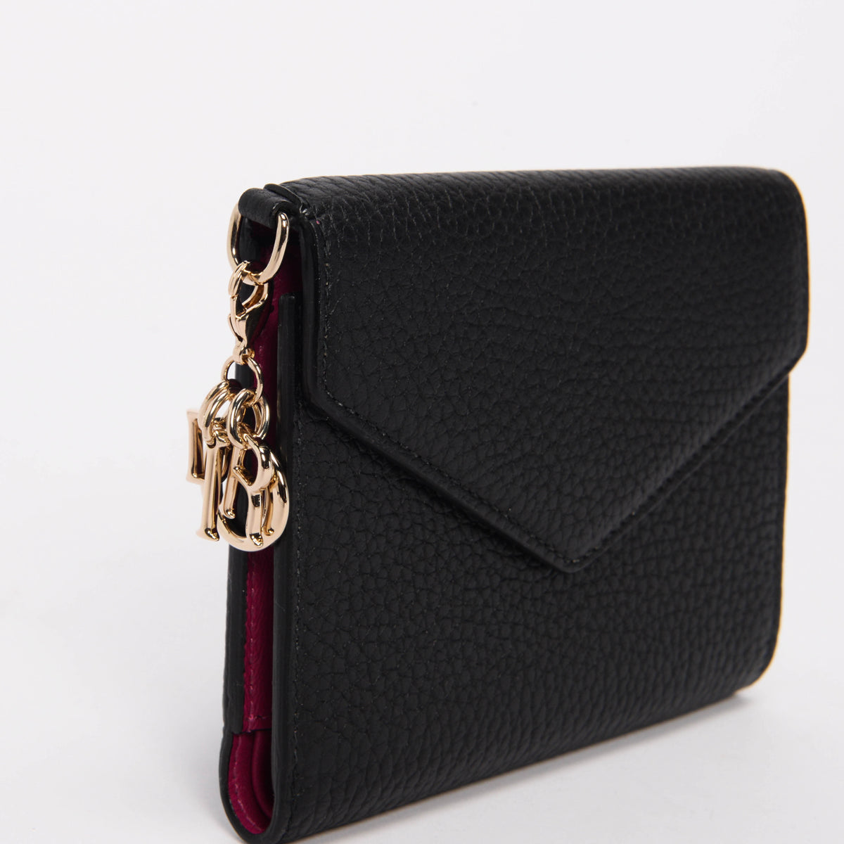 Dior Black Grained Calfskin Diorissimo Envelope Wallet