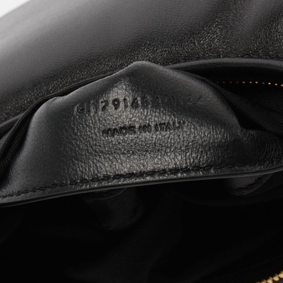 Saint Laurent Black Lambskin Mini Calypso Hobo Bag