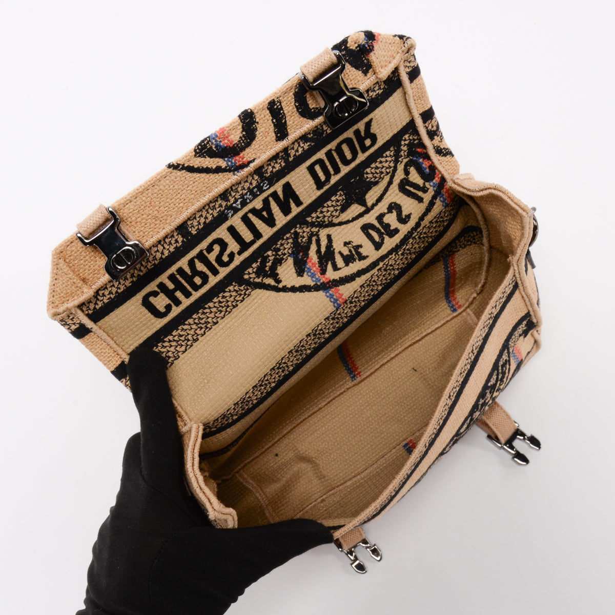 Dior Beige Jute Canvas DiorCamp Messenger Bag