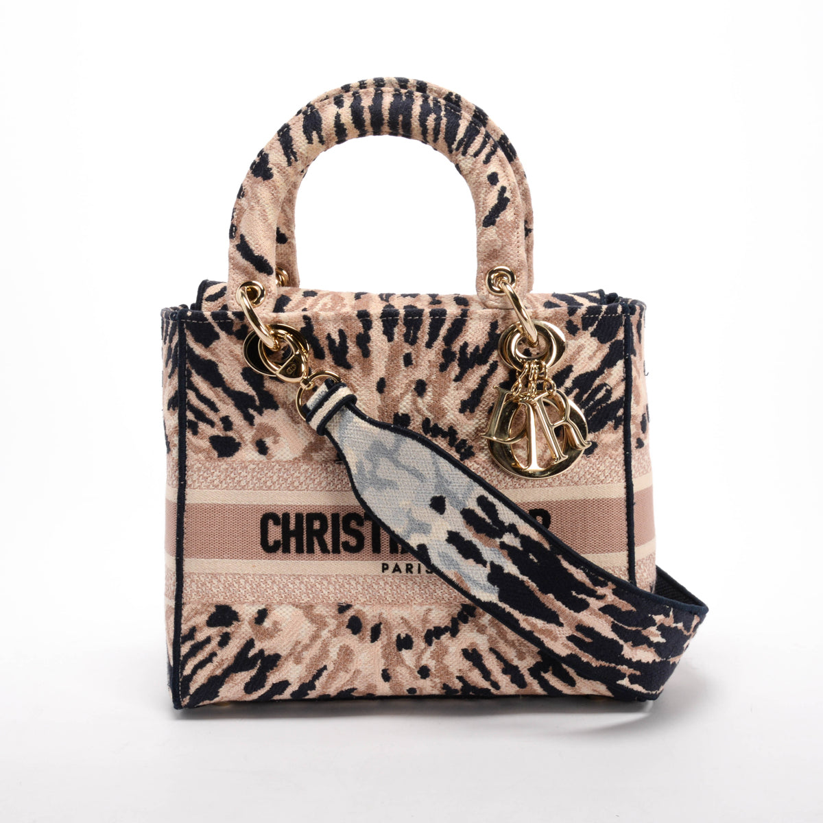 Dior Pink Tie Dye Canvas Medium Lady D-Lite Bag