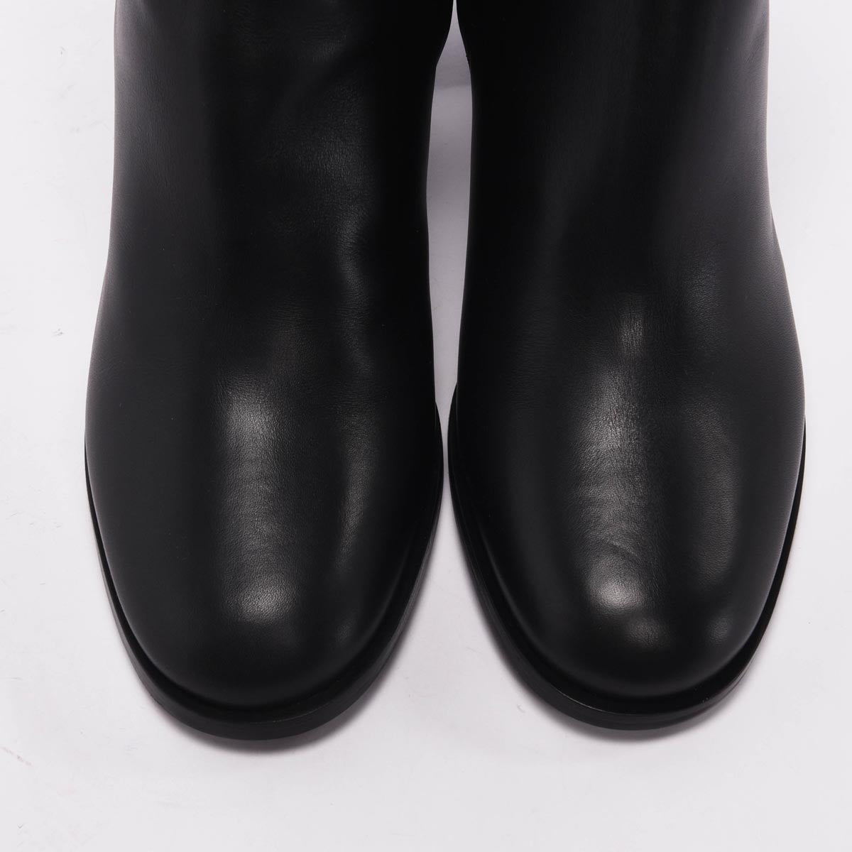 Valentino Black Calfskin V-Logo Ankle Boots 41