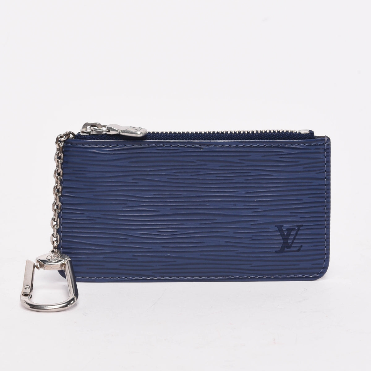 Louis Vuitton Myrtille Blue Epi Leather Pochette Clefs