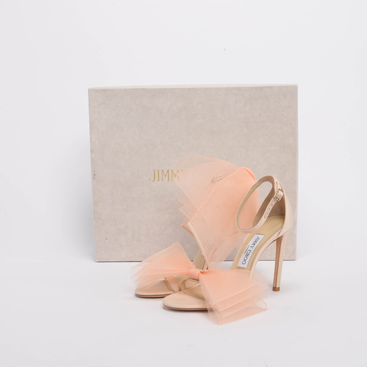 Jimmy Choo Blush Grosgrain Aveline 100 Pumps 37.5