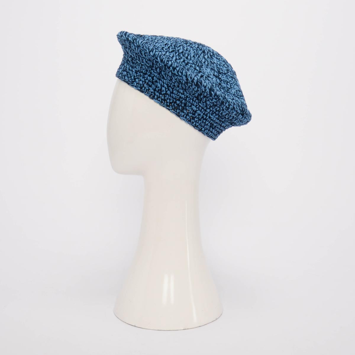 Hermes Navy & Blue Jean Crochet Classic Beret