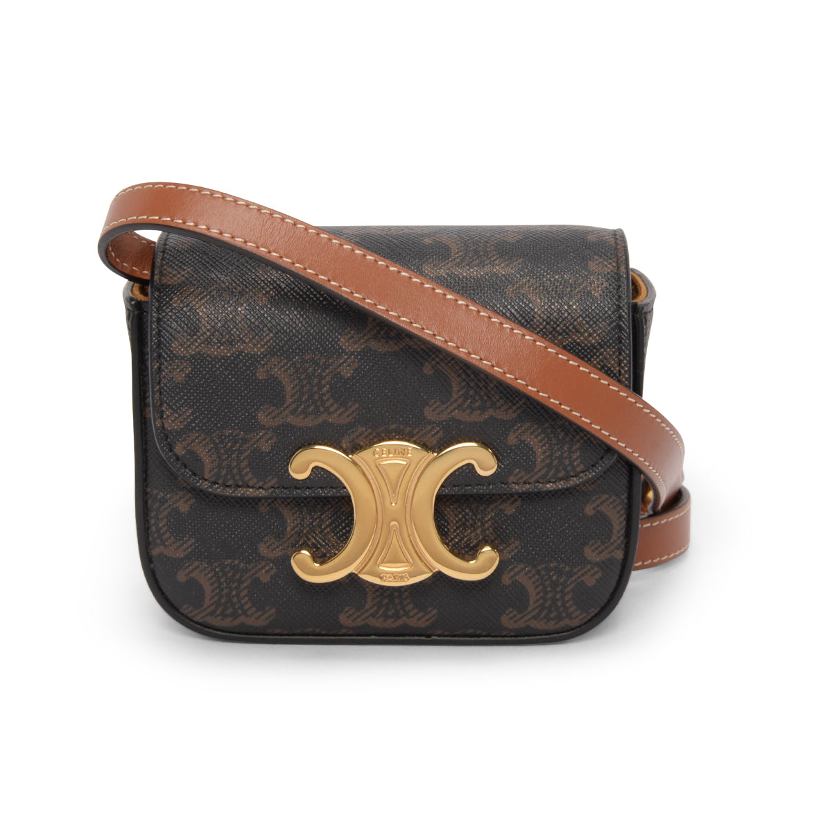 Celine Tan Triomphe Canvas Mini Claude Mini Bag
