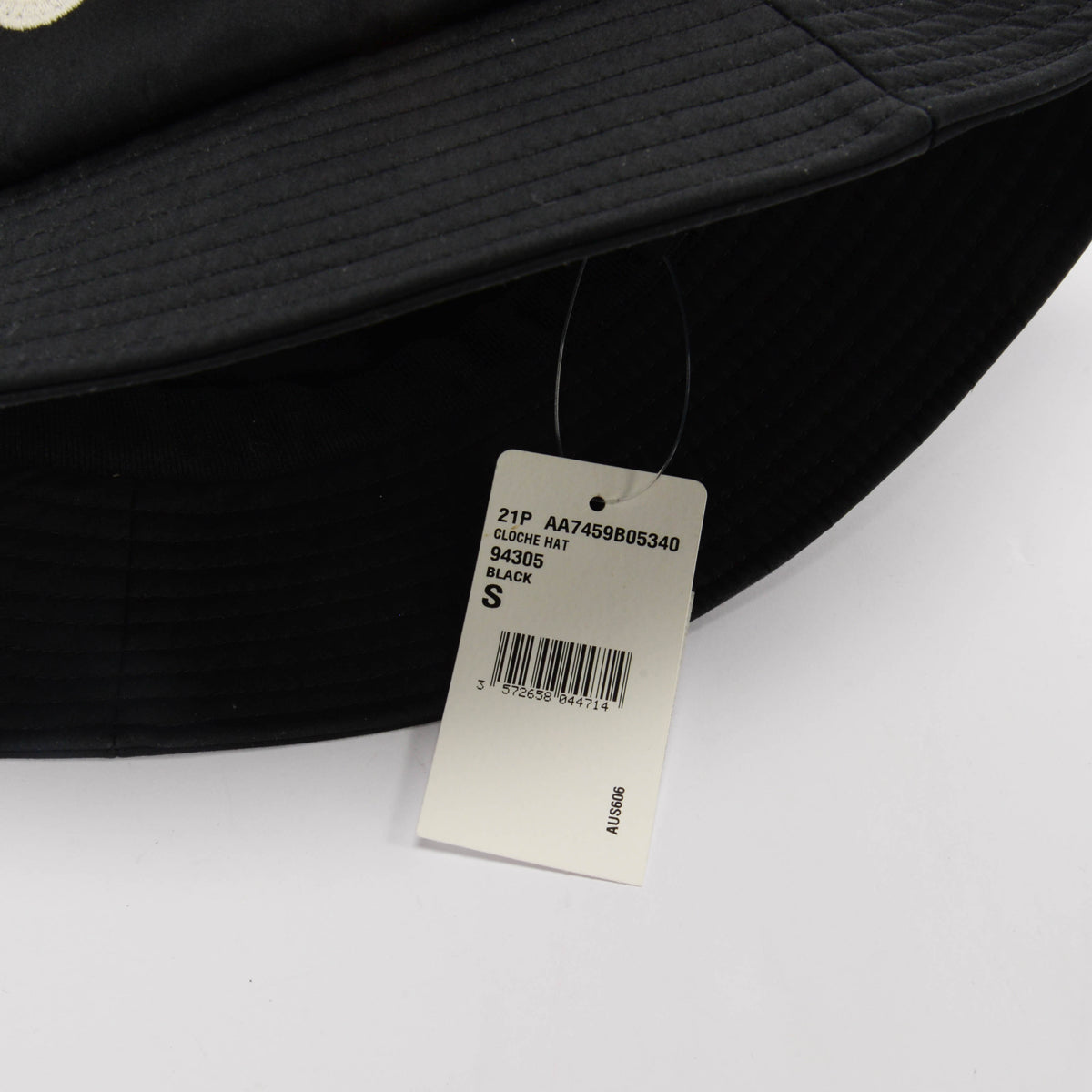 Chanel Black Cotton CC Bucket Hat