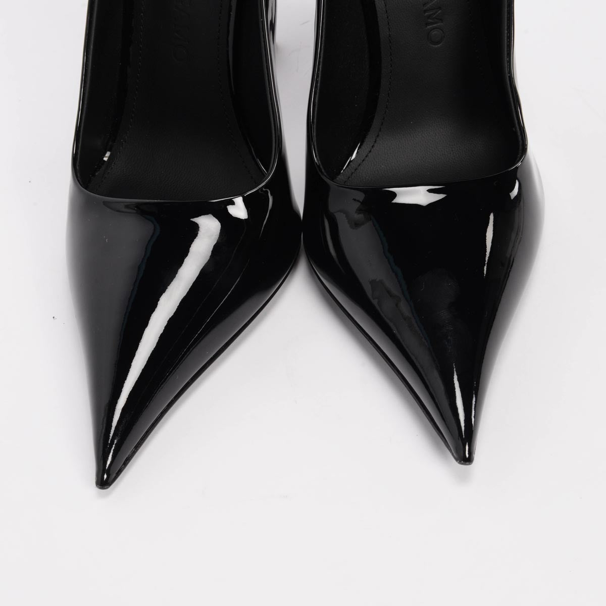 Ferragamo Black Patent Eva Pumps 8.5