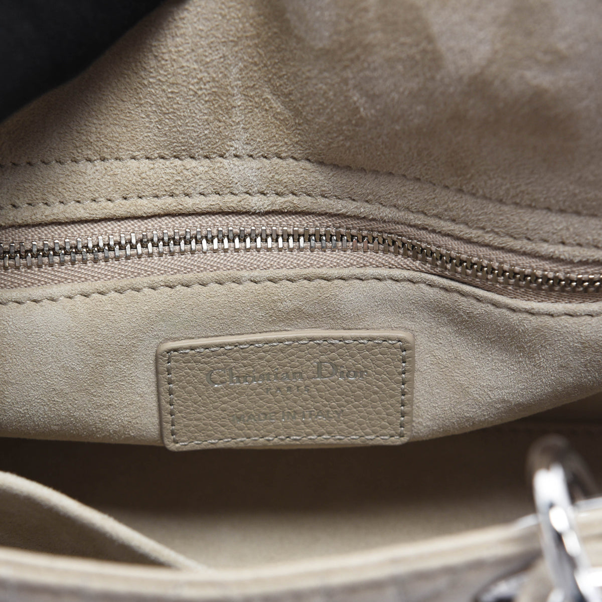 Dior Sand Cannage Grained Calfskin Small Lady Dior