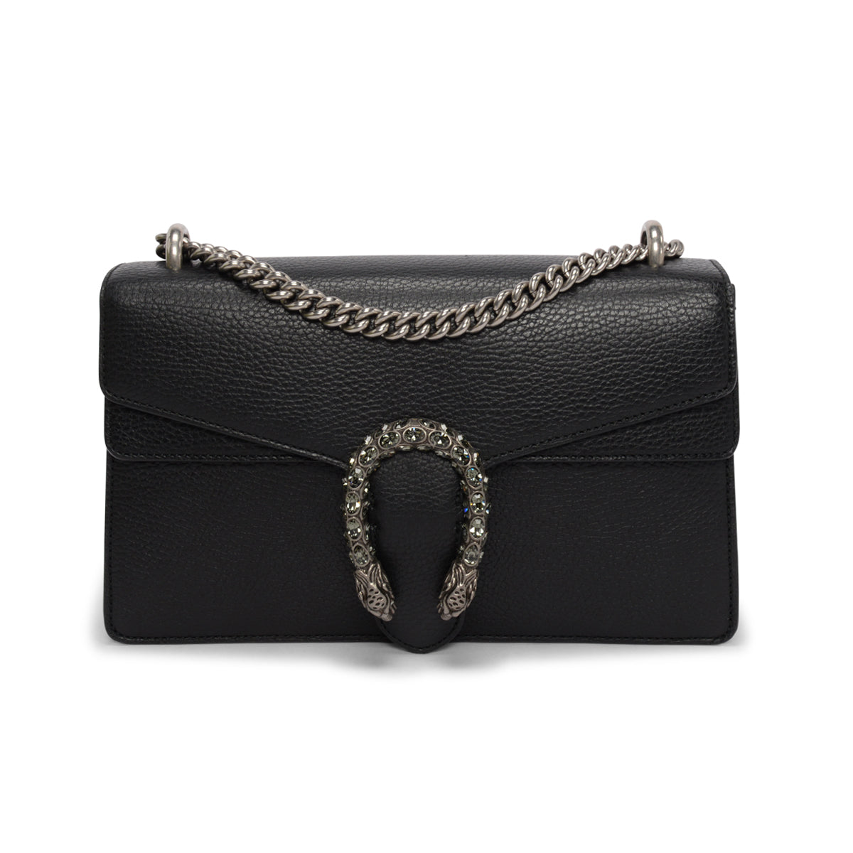 Gucci Black Grained Calfskin Dionysus Small Shoulder Bag