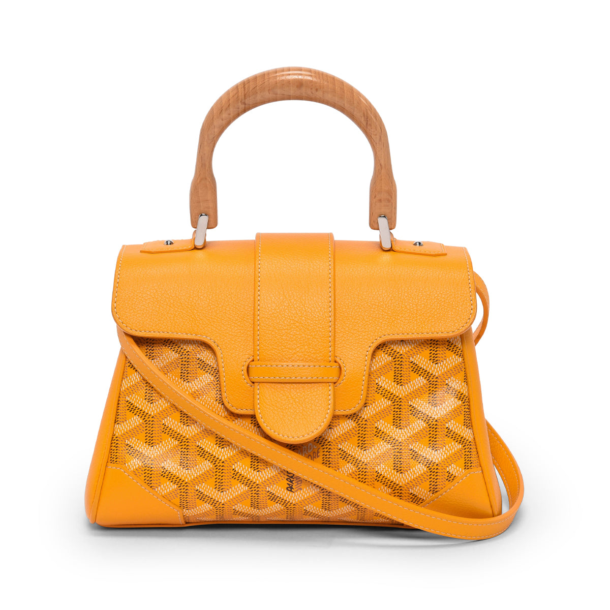 Goyard Yellow Goyardine & Calfskin Saigon Souple Mini Bag