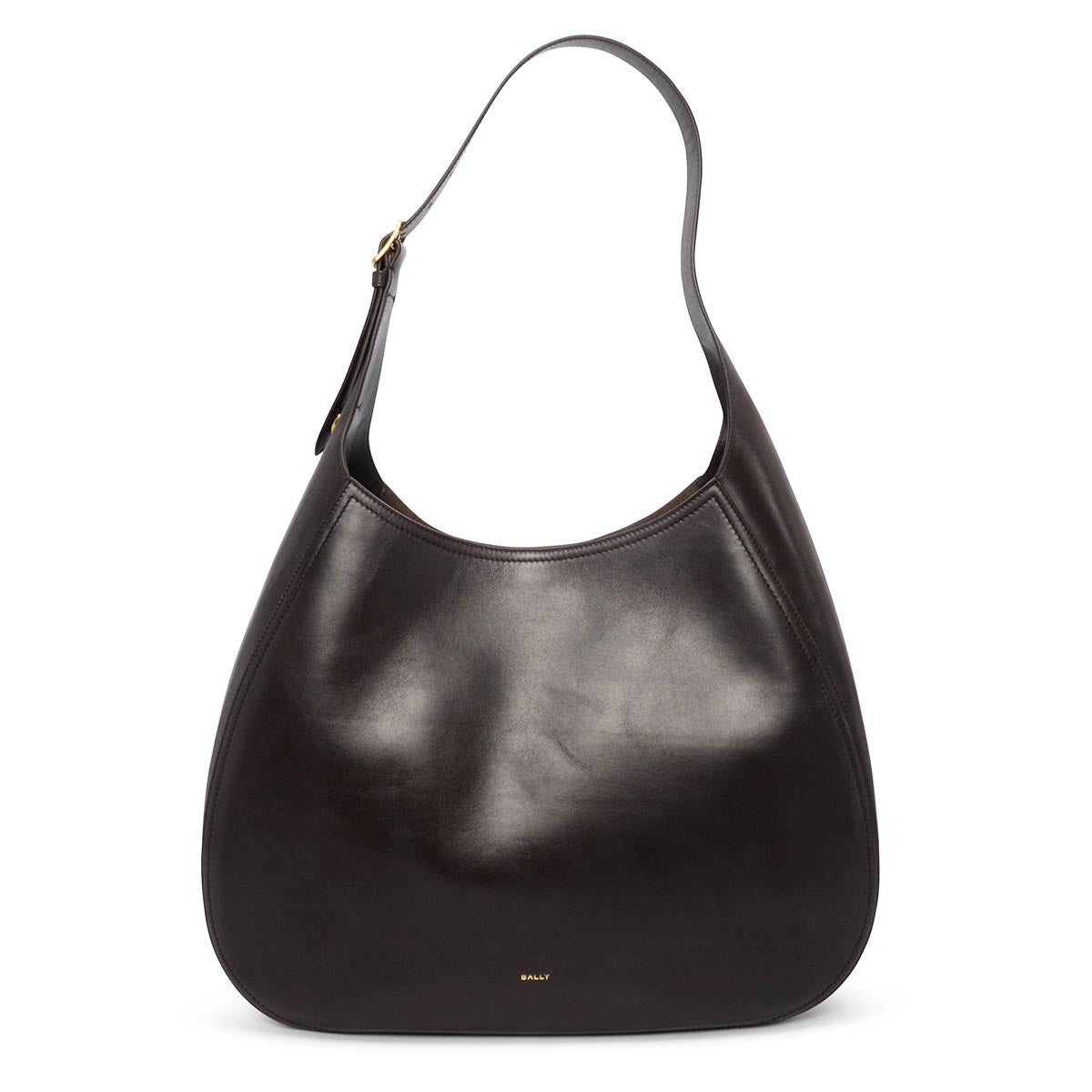 Bally Chocolate Leather Large Althea Hobo Bag