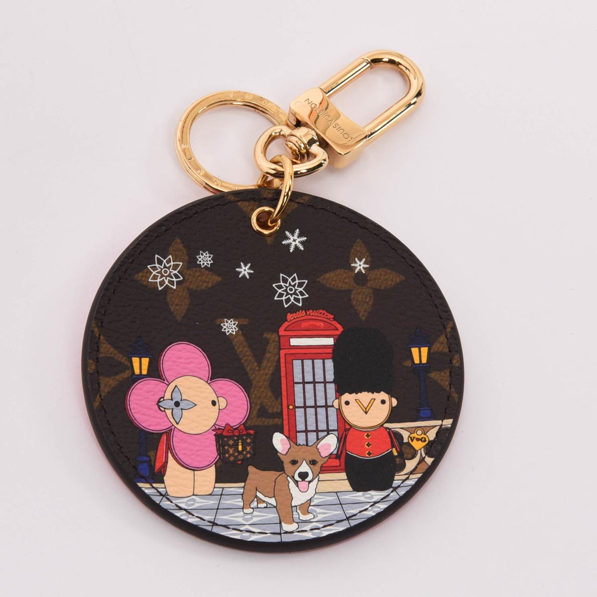 Louis Vuitton Monogram Vivienne London Christmas Key Ring
