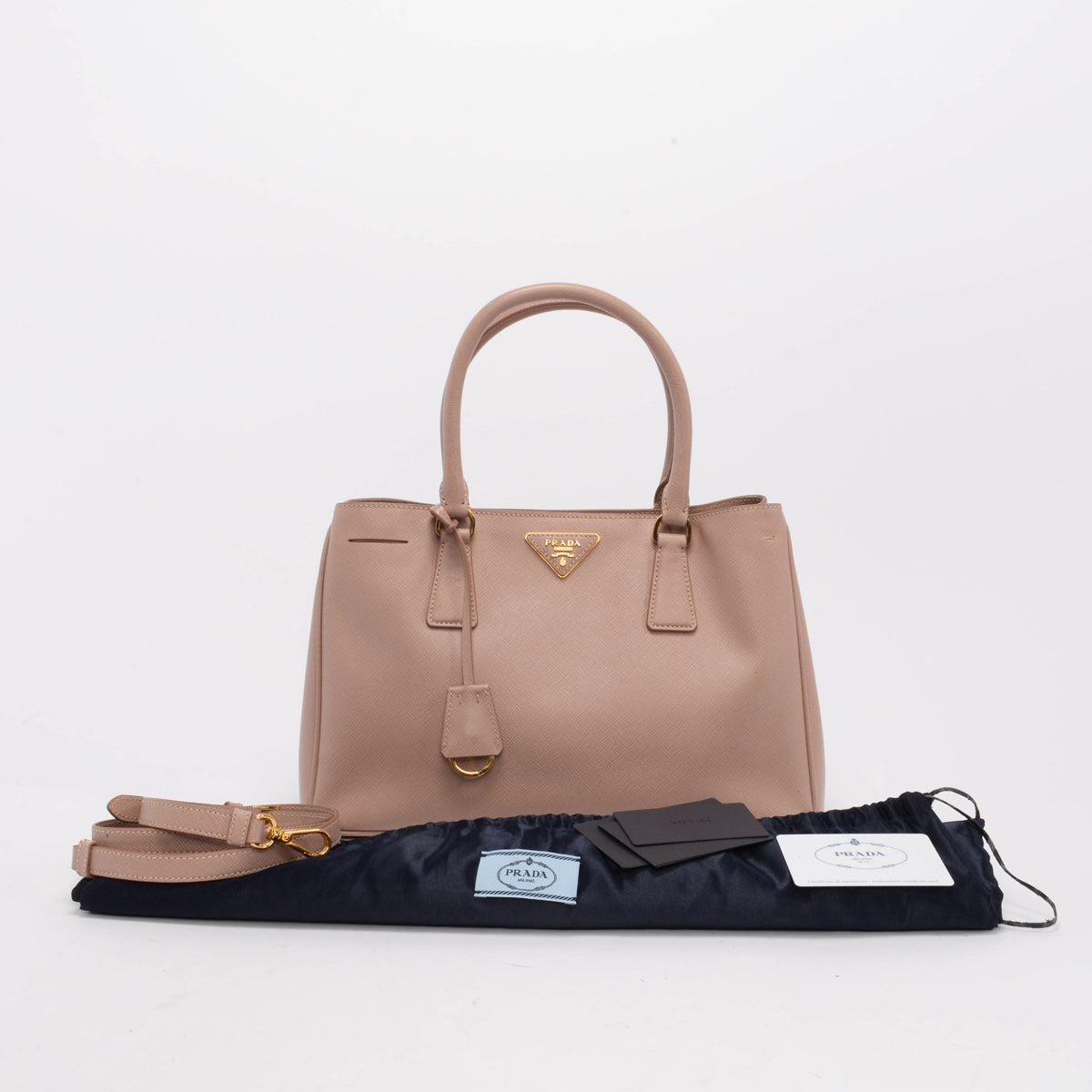 Prada Cammeo Saffiano Lux Small Tote