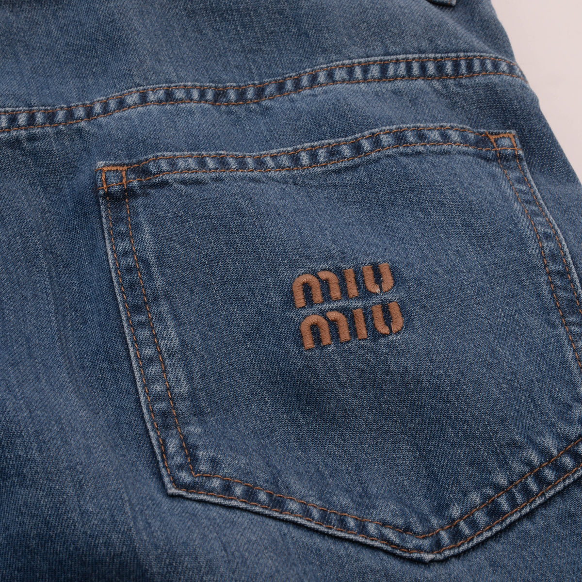 Miu Miu Blue Denim 5 Pocket Jeans 24