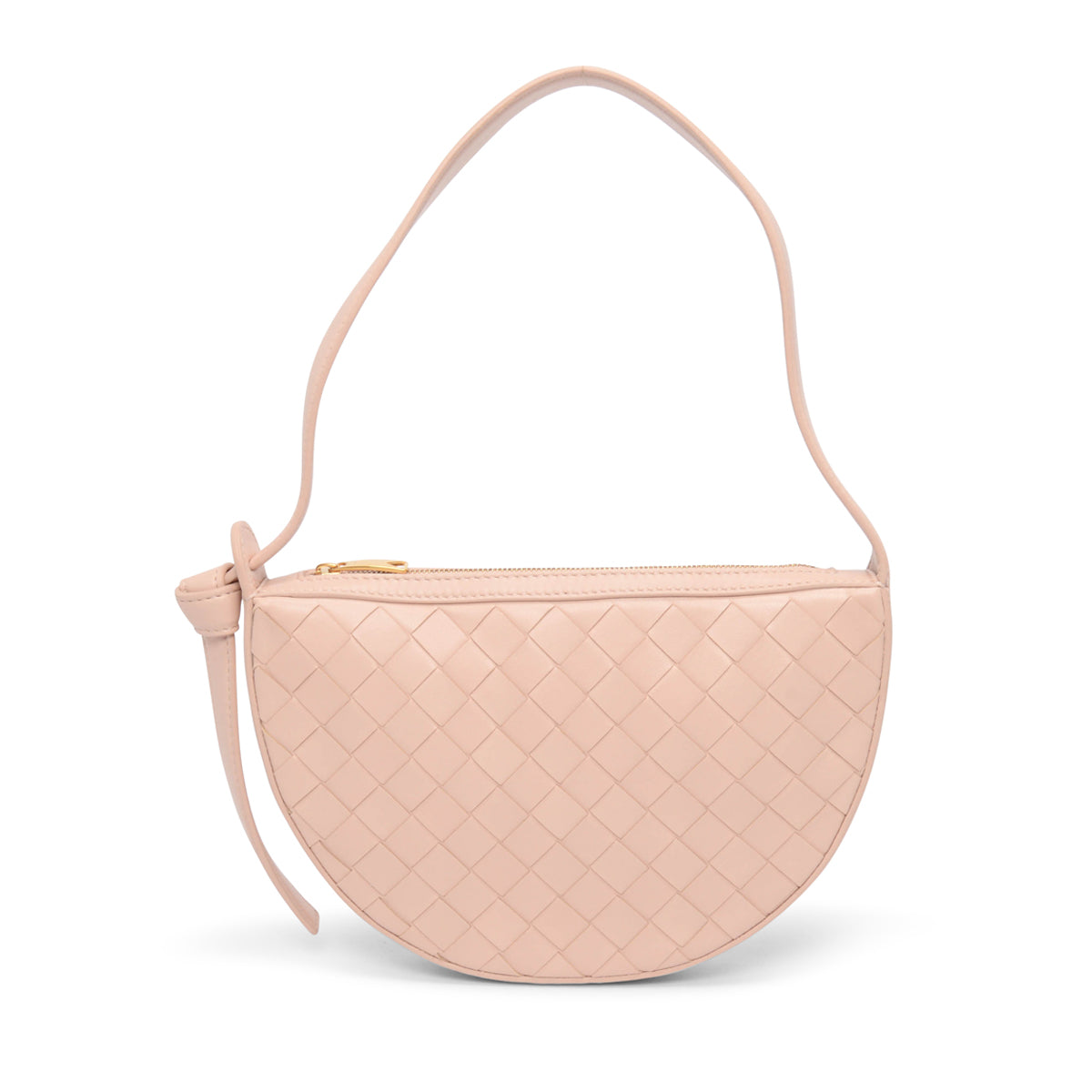 Bottega Veneta Light Pink Intrecciato Lambskin Mini Sunrise Bag