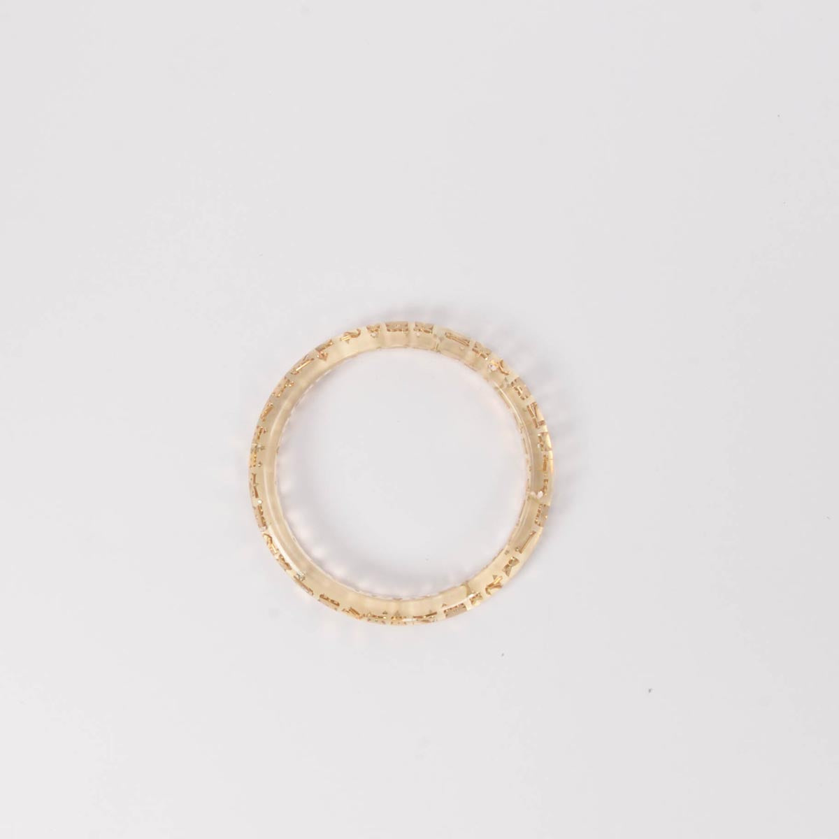 Louis Vuitton Clear Resin Monogram Inclusion Bangle