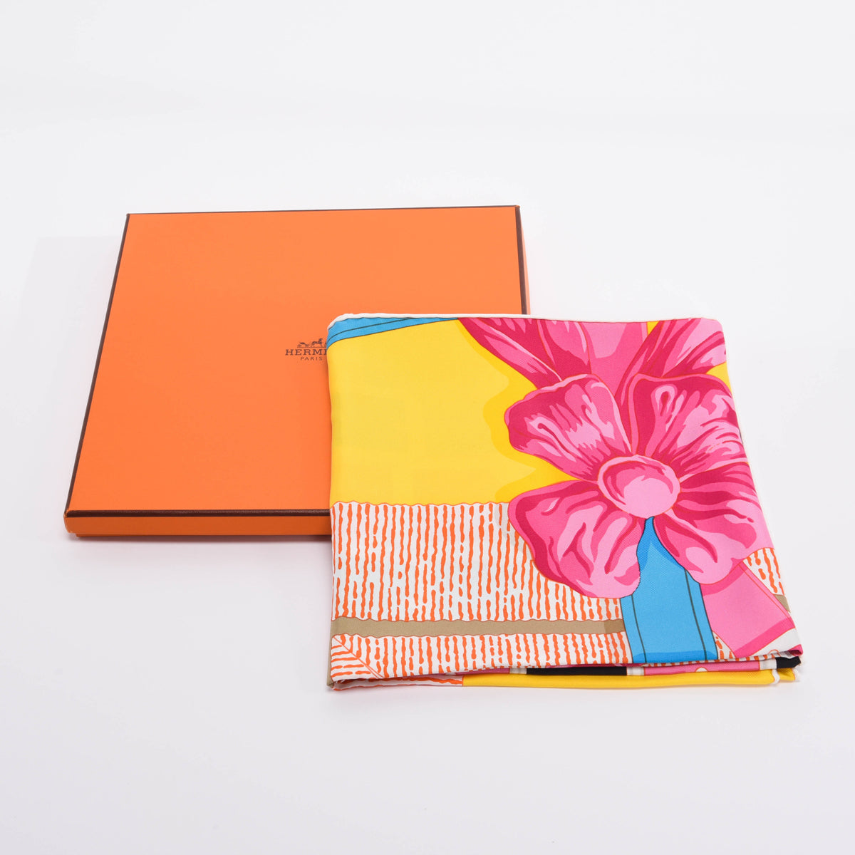 Hermes Multicolour Silk Grand Manege Detail Scarf 90