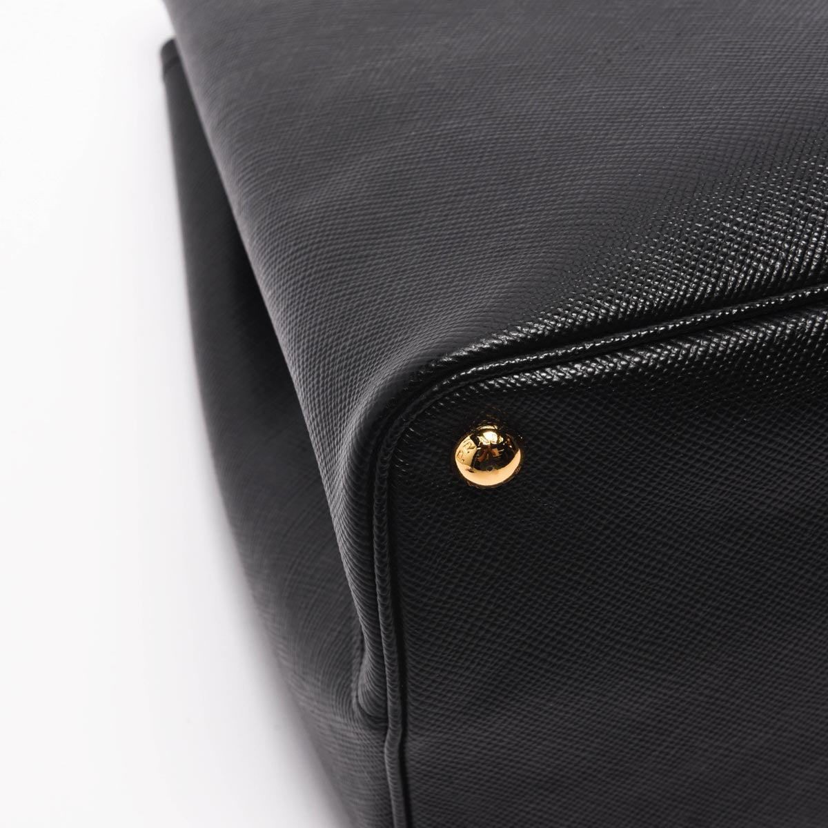 Prada Black Saffiano Medium Double Tote