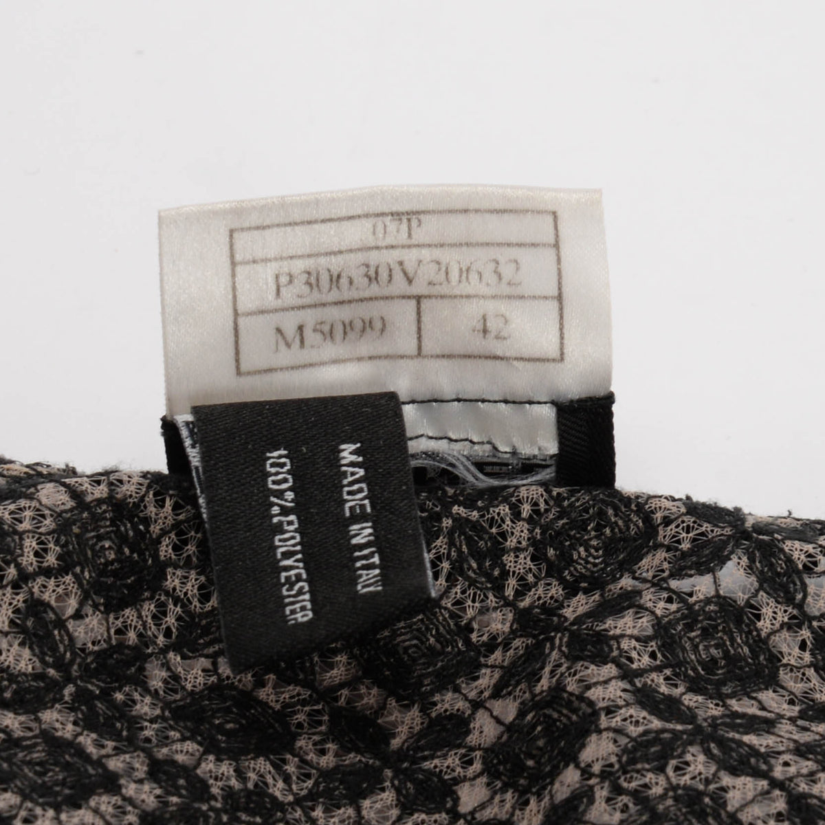 Chanel Black Lace Scoop Neck Top FR 42