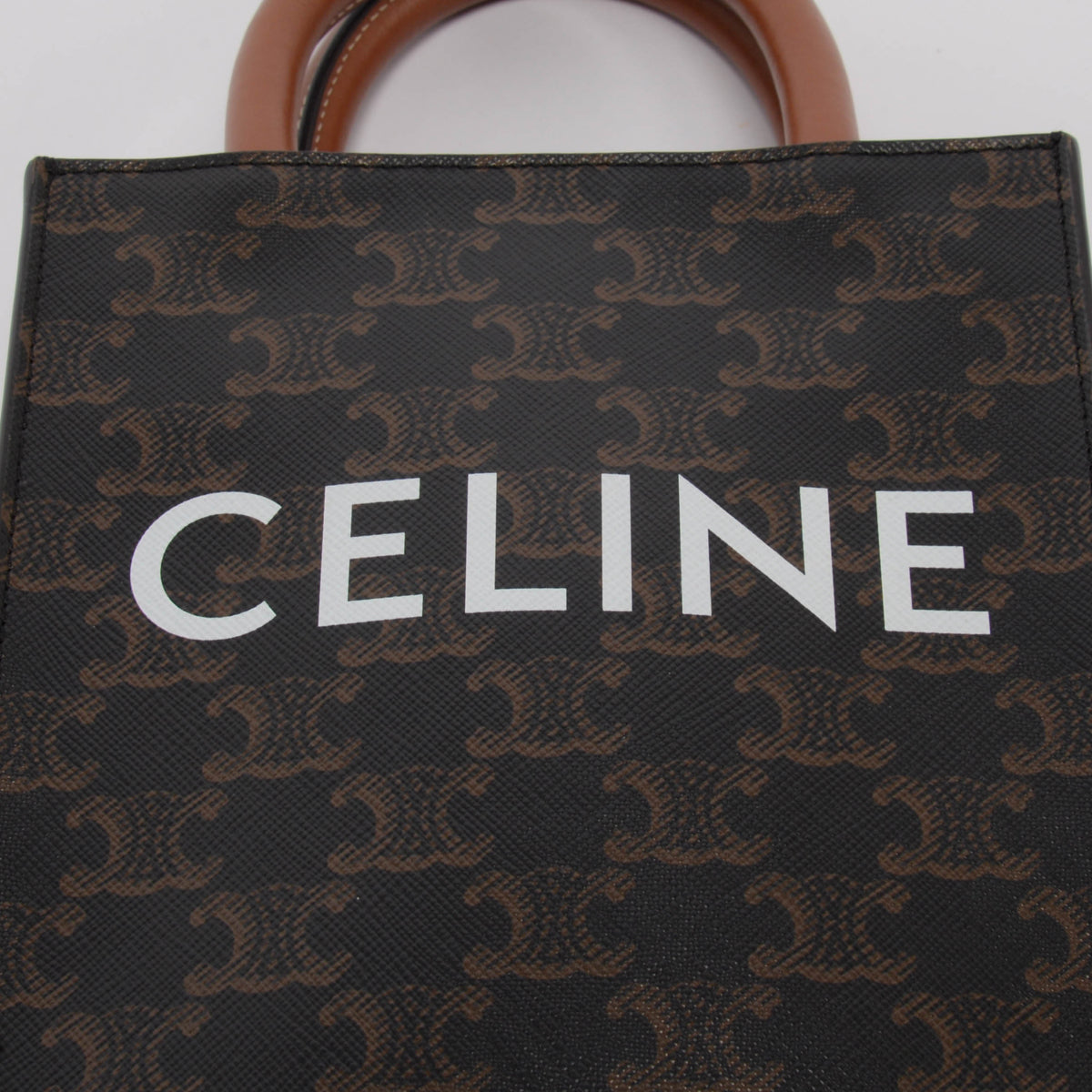 Celine Tan Triomphe Canvas Mini Vertical Cabas Tote