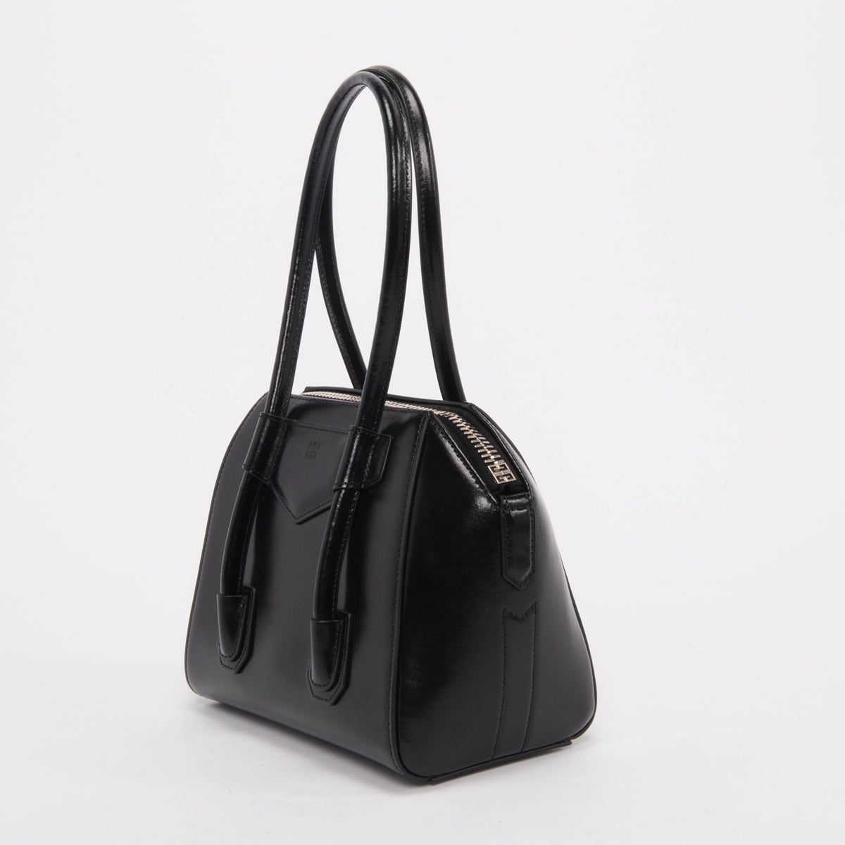 Givenchy Black Shiny Lord Mini Antigona Lock Bag