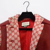 Gucci Red GG Supreme & Lambskin Trench Coat IT 42 - Blue Spinach