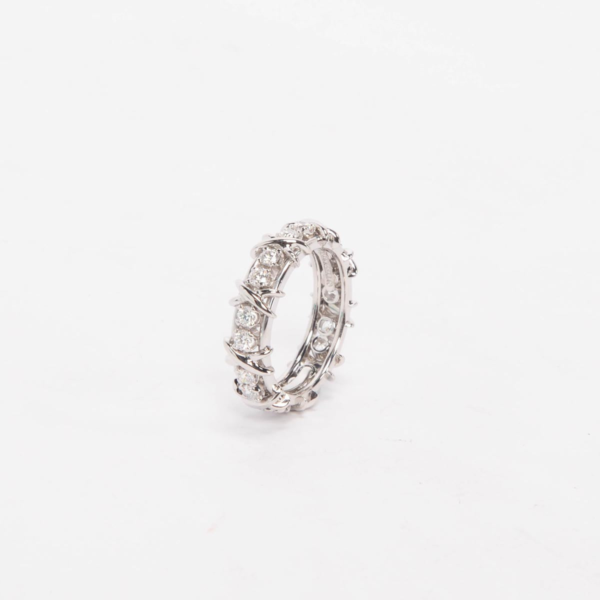 Tiffany & Co Platinum & Diamond Schlumberger 18 Stone Ring