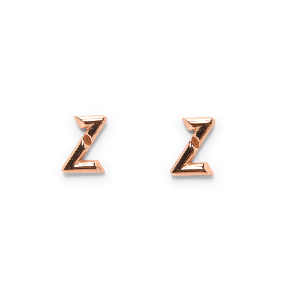 Louis Vuitton 18k Pink Gold LV Volt Upsidedown Stud Earrings
