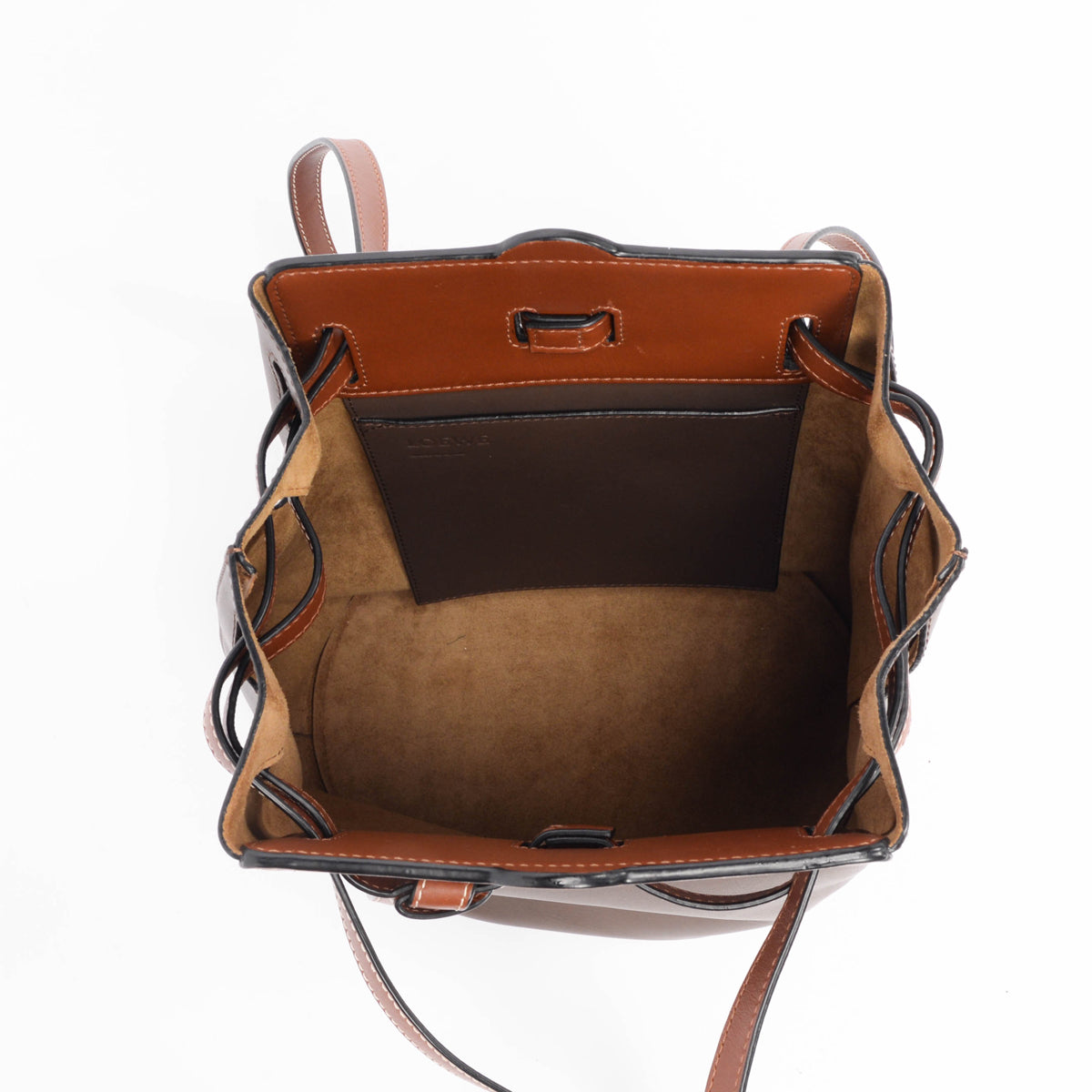 Loewe Brown Calfskin Lazo Bucket Bag