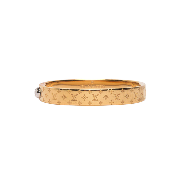 Louis Vuitton Gold Brass Nanogram Bracelet