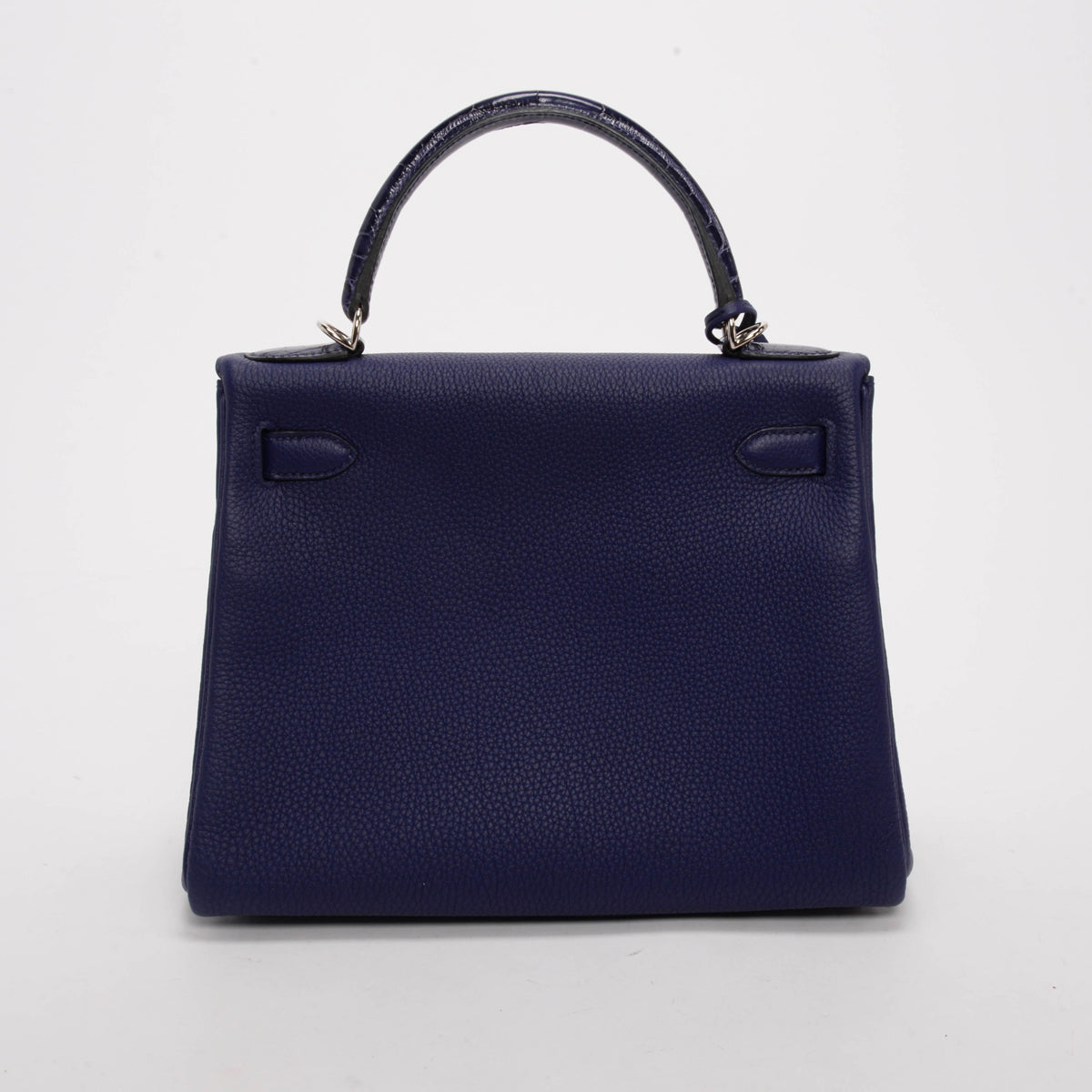 Hermes Blue Encre Togo & Alligator Touch Kelly 28 Bag