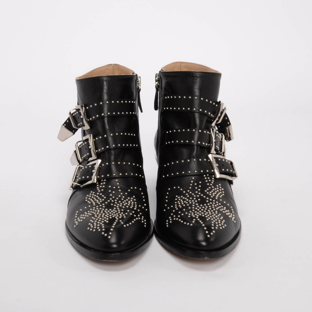 Chloe Black & Silver Studded Susanna Boots 39
