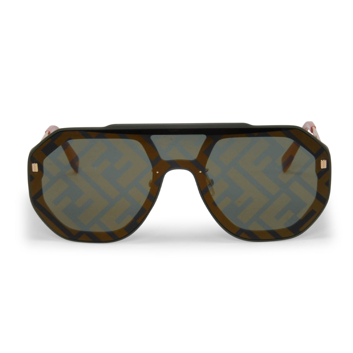 Fendi Green Acetate FF Aviator Sunglasses