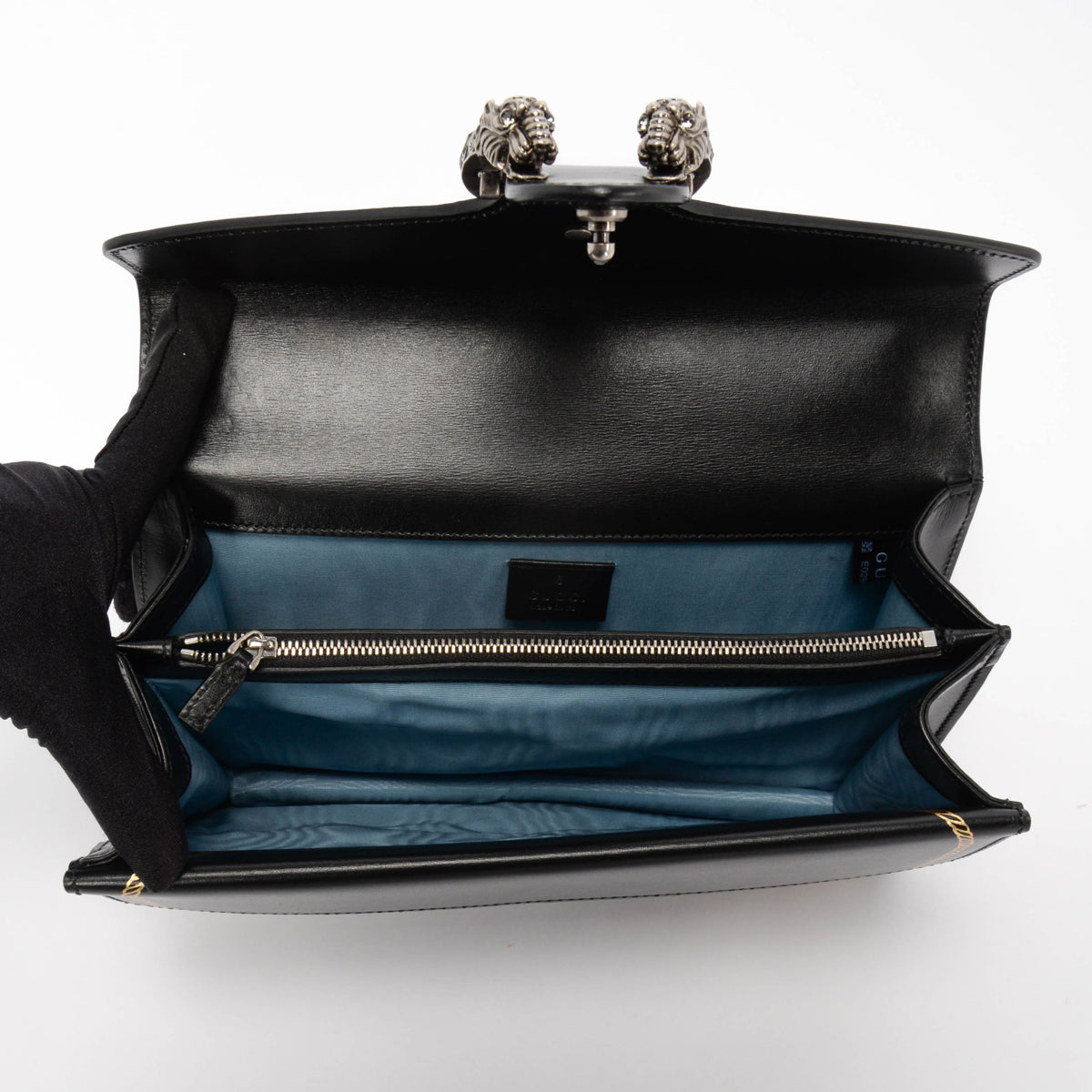 Gucci Black Calfskin Star Tassel Print Small Dionysus Bag