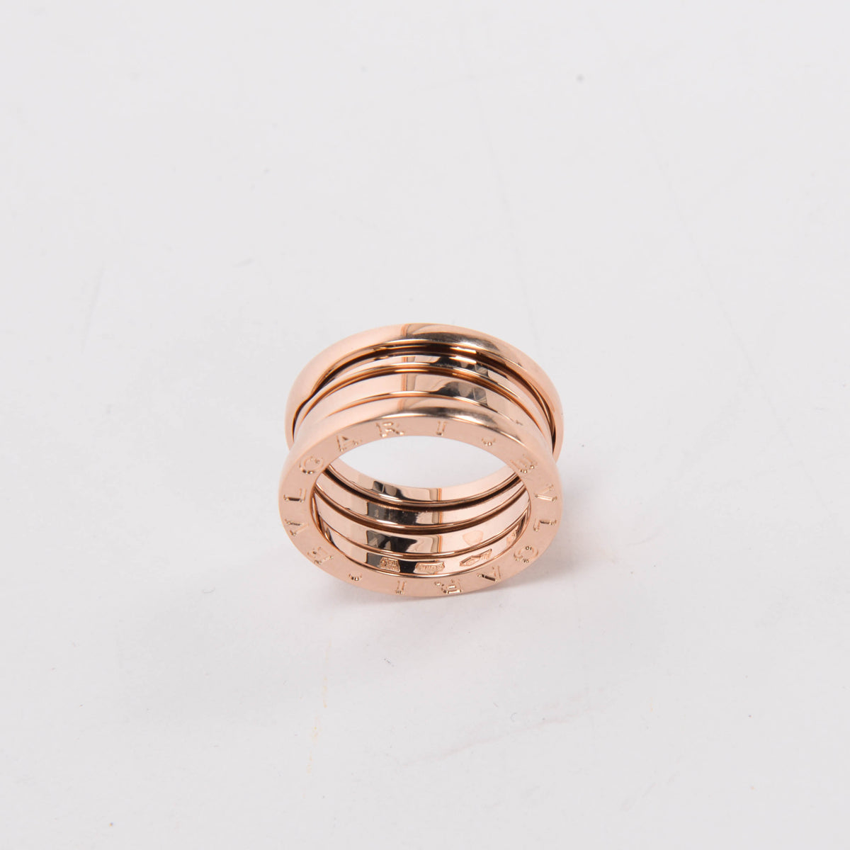 Bulgari 18k Rose Gold B.zero1 Three Band Ring