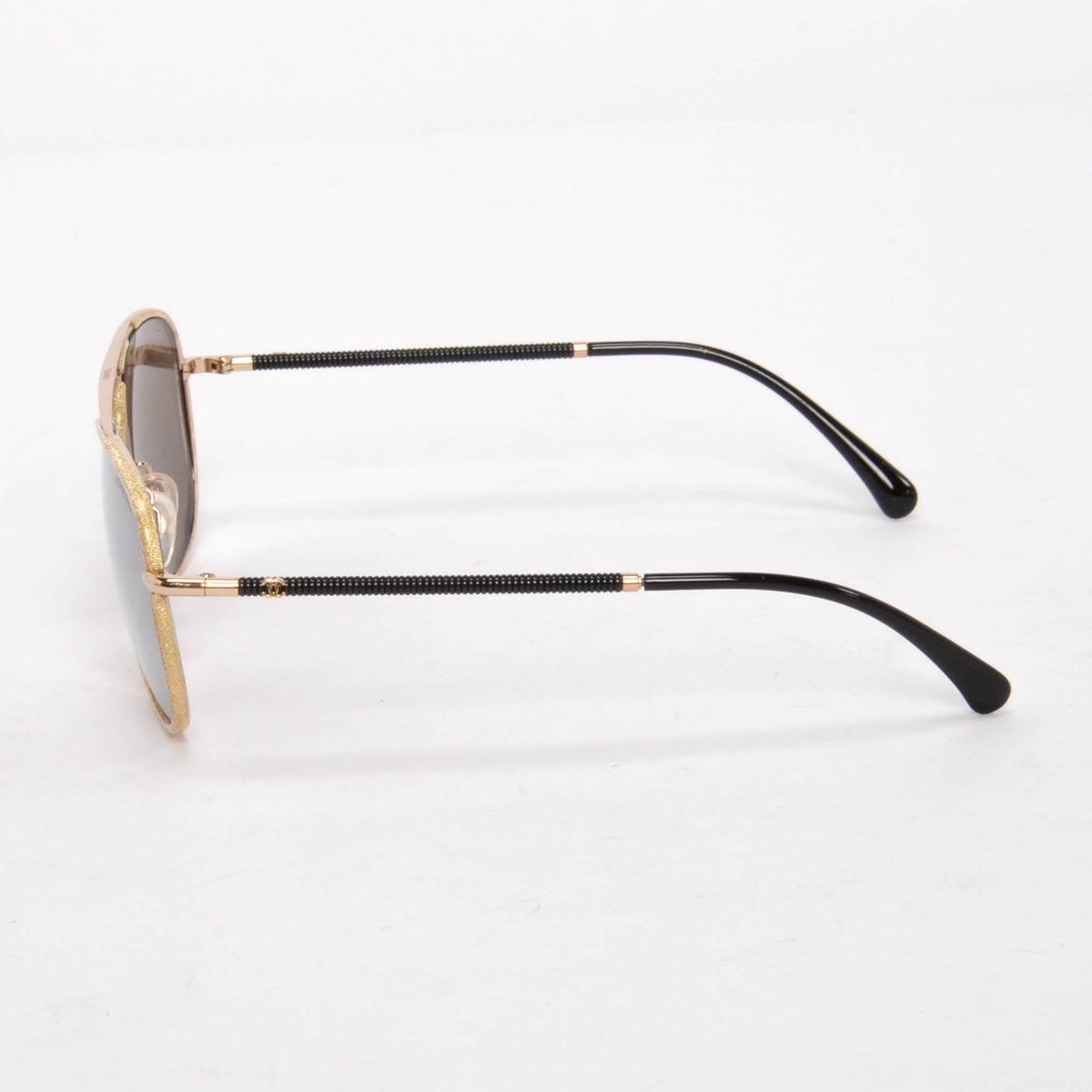 Chanel Gold Aviator Sunglasses