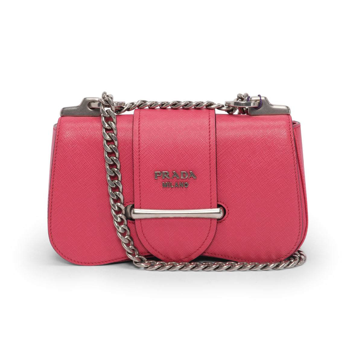 Prada Pink Saffiano Sidonie Small Chain Bag