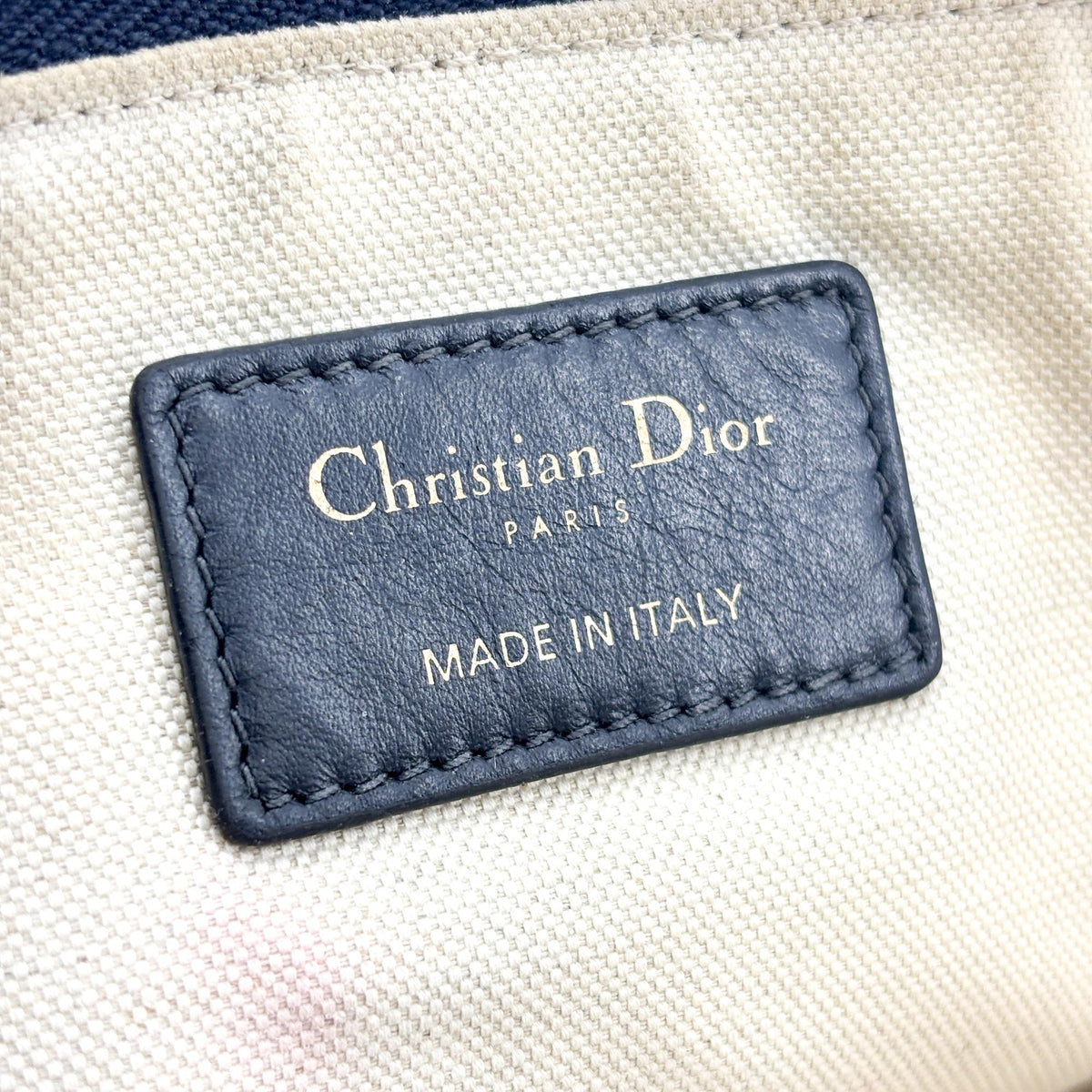 Dior Navy Oblique Canvas Pouch