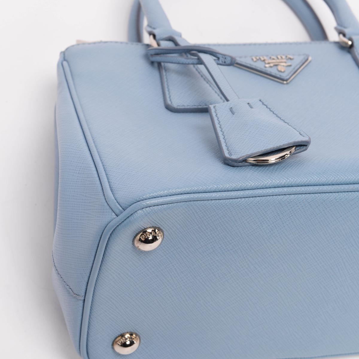 Prada Astrale Blue Saffiano Lux Small Galleria Bag