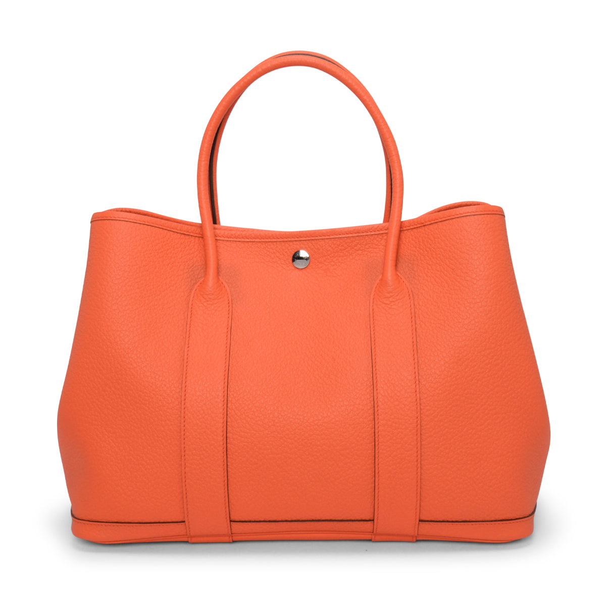 Hermes Orange Poppy Negonda Canvas Lined Garden Party 36