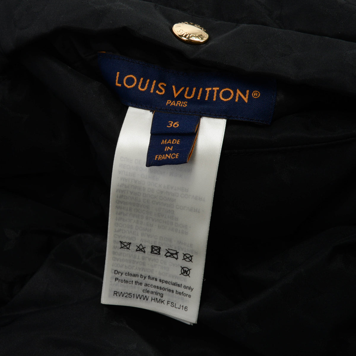 Louis Vuitton Black Mink & Monogram Nylon Reversible Vest FR 36