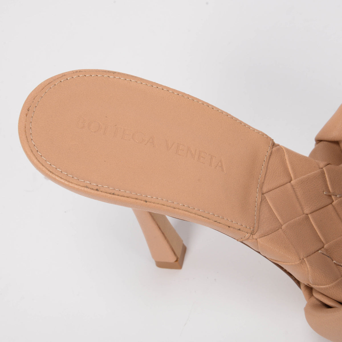 Bottega Veneta Cipria Nappa Intrecciato Lido Sandals 38