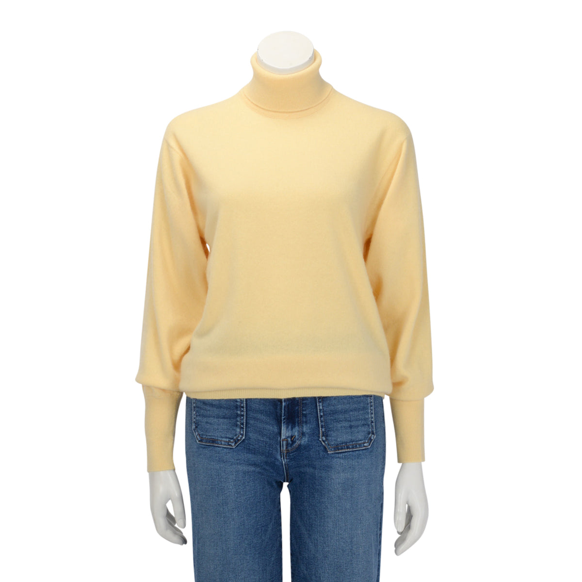 Gucci Pastel Yellow Cashmere Turtle Neck Sweater S