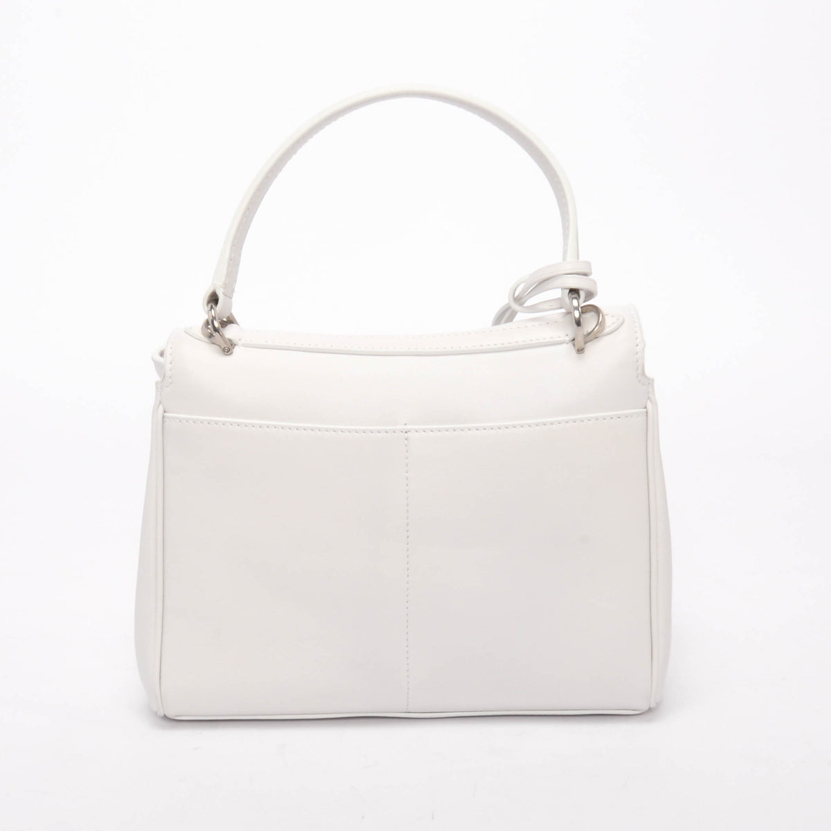 Balenciaga White Smooth Calfskin Mini Rodeo Bag