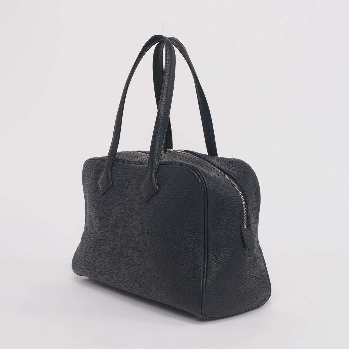 Hermes Dark Navy Clemence Leather Victoria II 35 Bag